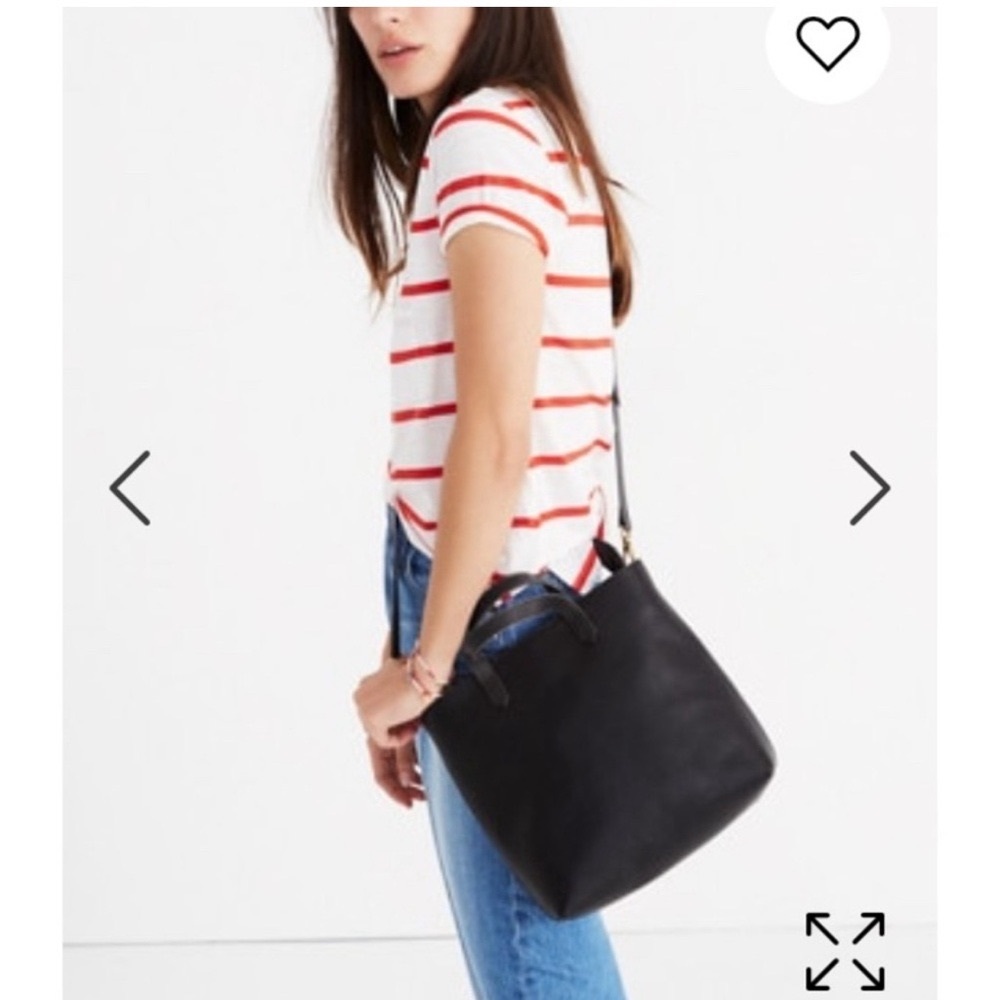 Madewell Small Transport Black Crossbody Tote Bag